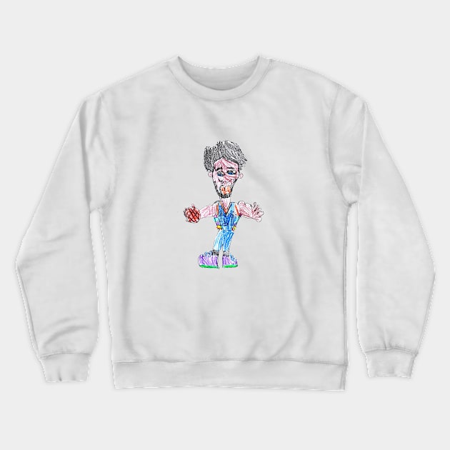 76ers Kid Drawing Crewneck Sweatshirt by Kids’ Drawings 